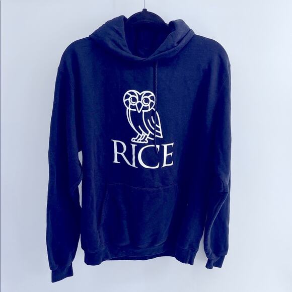 NWOT Champion RICE University logo hooded pullover sweatshirt sz L - Picture 1 of 6